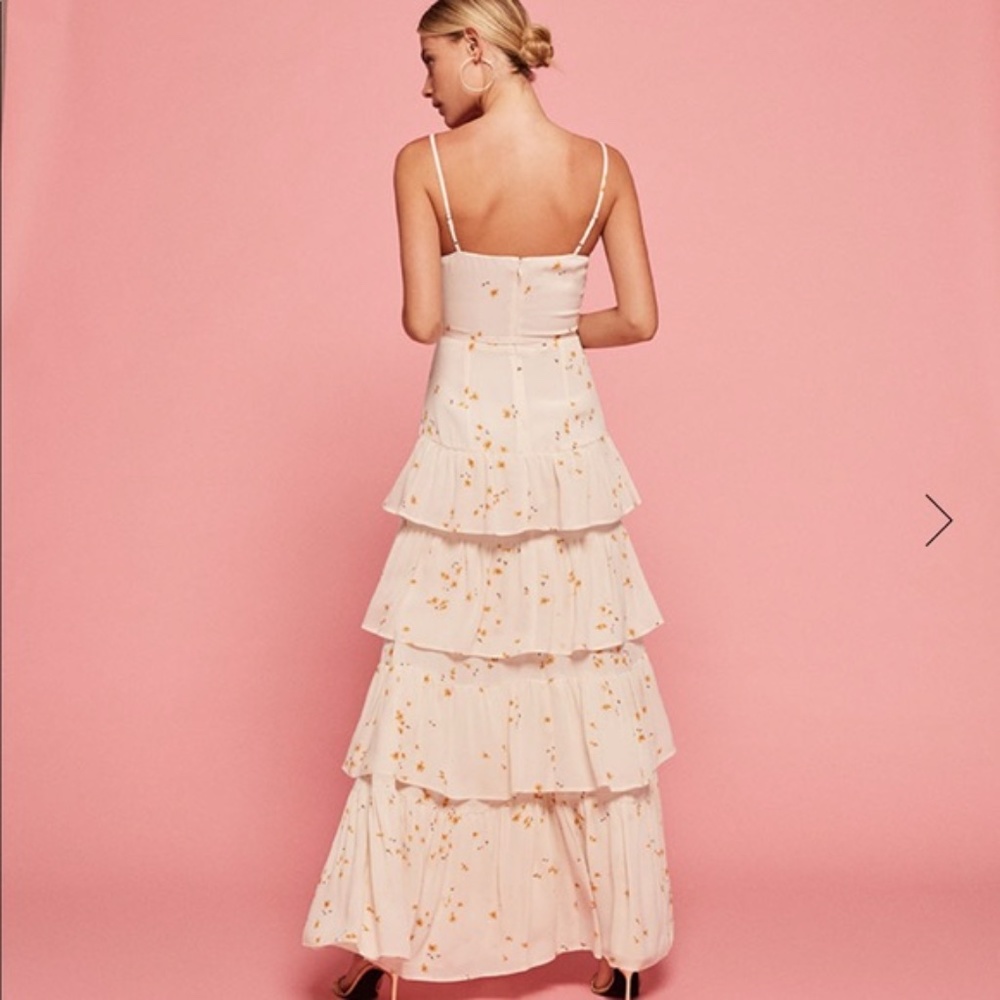 Reformation Foxglove Maxi tiered Dress- Opium - Picture 5 of 10
